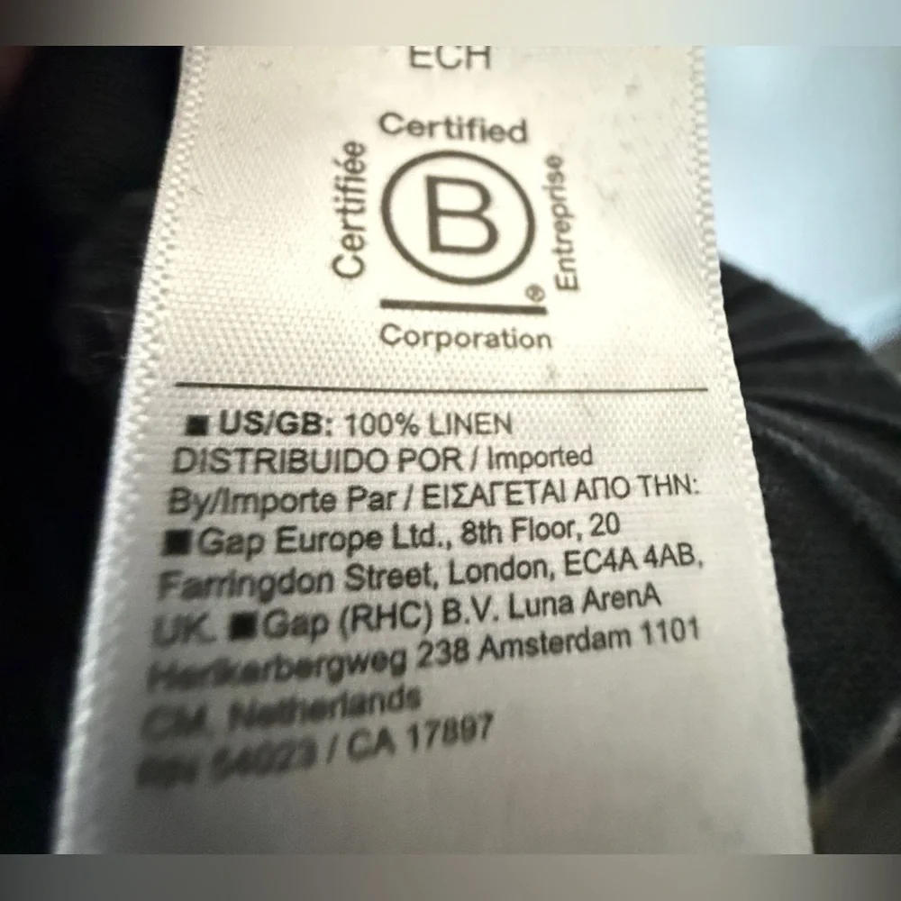 Athleta Cabo Linen Wide Leg Pants Women's Classic Black Wide-Leg Pants - Picture 4 of 6